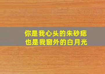 你是我心头的朱砂痣 也是我窗外的白月光